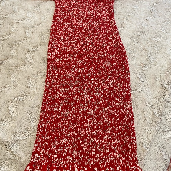 SHEIN women’s red and white maxi dress. Size medium. - Picture 5 of 5